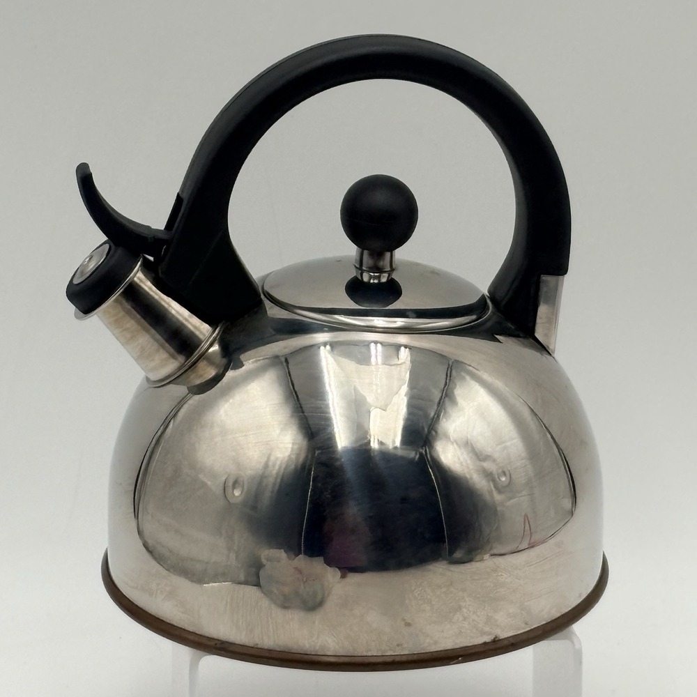 Copco Whistling Tea Water‎ Kettle Teapot Stainless Steel Copper Bottom 2004